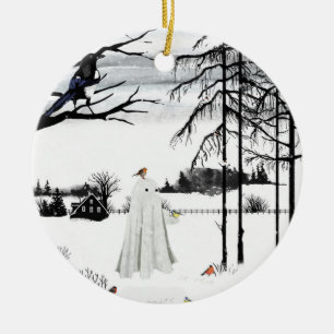 Feathered Friends Ceramic Ornament