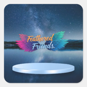 Feathered Friends Square Sticker