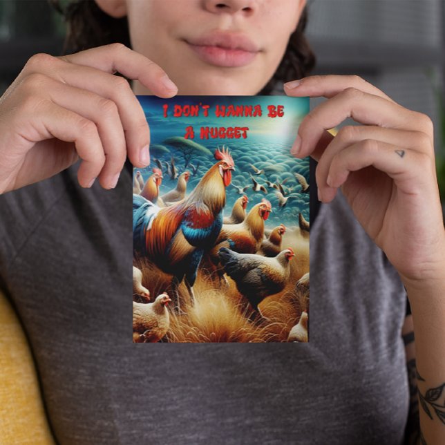 Feathered Gathering: Chickens Roaming in Meadow  Postcard (Creator Uploaded)