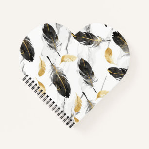 "Feathered Heart Notebook" Notebook