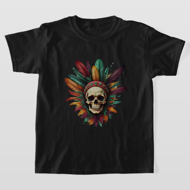 Feathered Indian T-Shirt (Laydown)