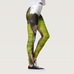 "Feathered Interruption: The Great Emu Photobomb" Leggings