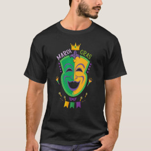 Feathered Mask Mardi Gras For Women Girls Teen T-Shirt