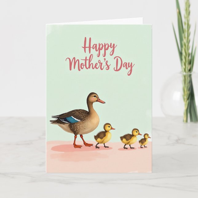 Feathered Mothers Day Scene Card (Front)