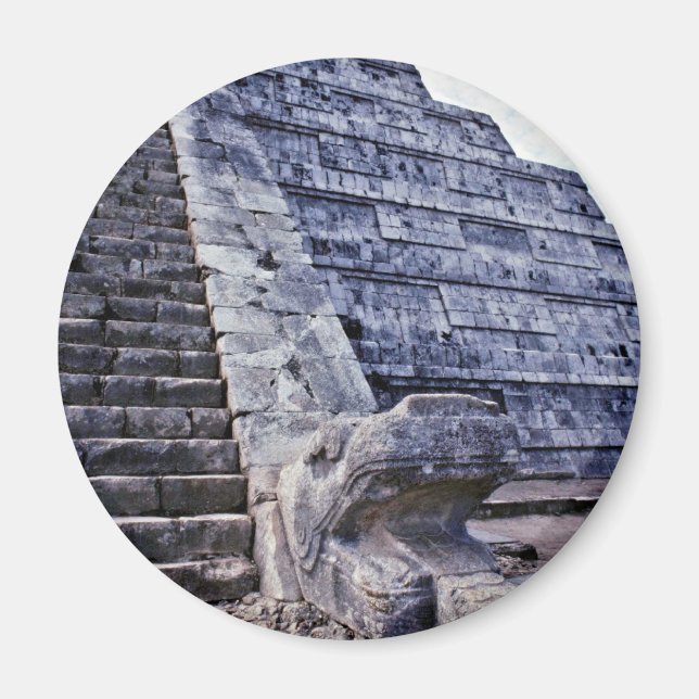 Feathered Serpent On El Castillo Magnet (Front)