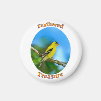 Feathered Treasure - American Goldfinch Magnet