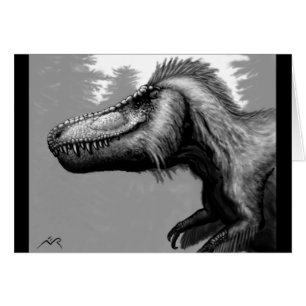 Feathered Tyrannosaur Blank Card