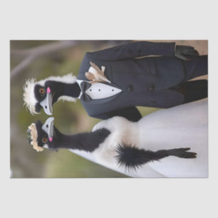 "Feathered Vows: An Emu-tiful Marriage Union" Tissue Paper