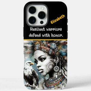 Feathered warrior with a regal eagle iPhone 16 pro max case