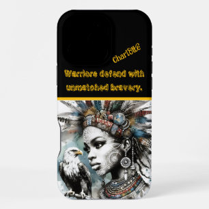 Feathered warrior with a regal eagle iPhone 16 pro max case