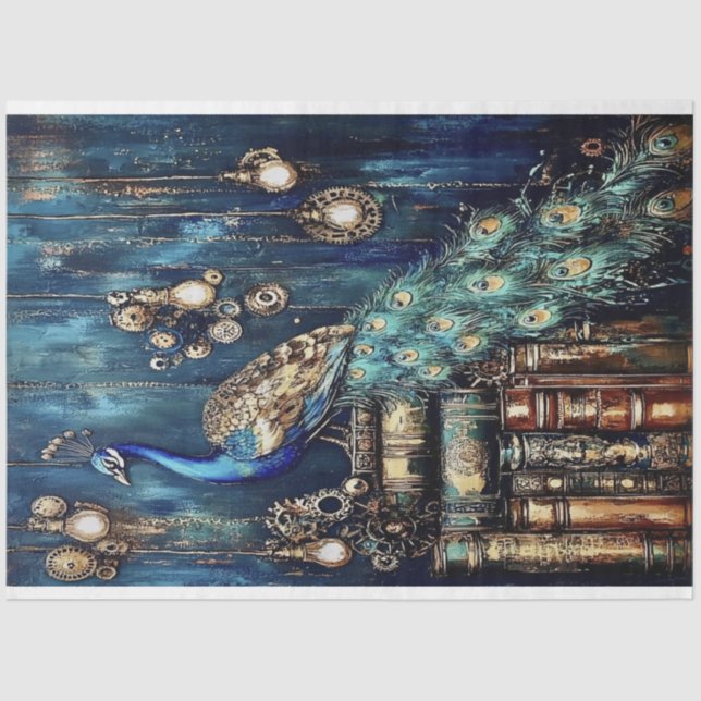 Feathered Wisdom Tissue Decoupage Paper (Front)