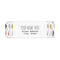 Feathers and Arrows Address Label