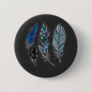 Feathers and colours dance T-Shirt 6 Cm Round Badge
