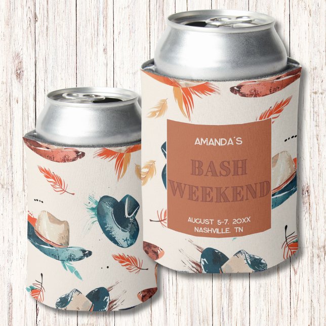 Feathers and Fedoras Bash Bachelorette Weekend  Can Cooler (Creator Uploaded)