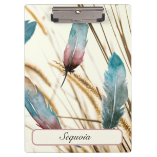 Feathers and grass        clipboard