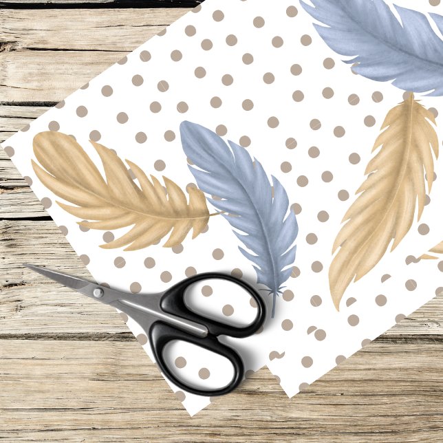 feathers and polka dots tissue paper (Creator Uploaded)