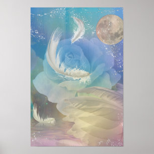 Feathers and Rainbows Poster