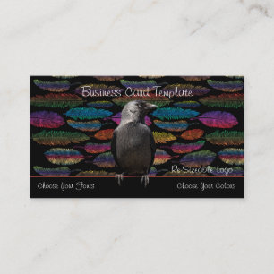Feathers and Raven Logo Business Card