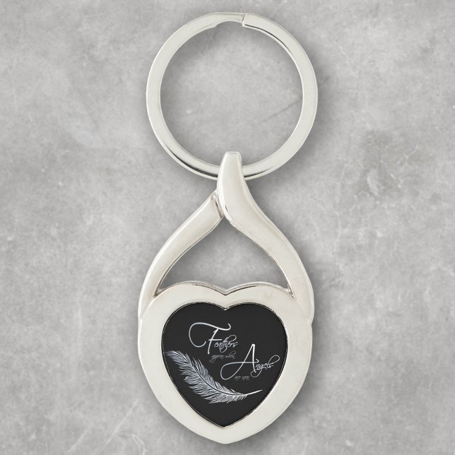 Feathers Appear When Angels Are Near Key Ring (Creator Uploaded)