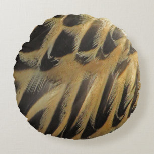 Feathers Beautiful Brown Duck Wildlife Nature Round Cushion