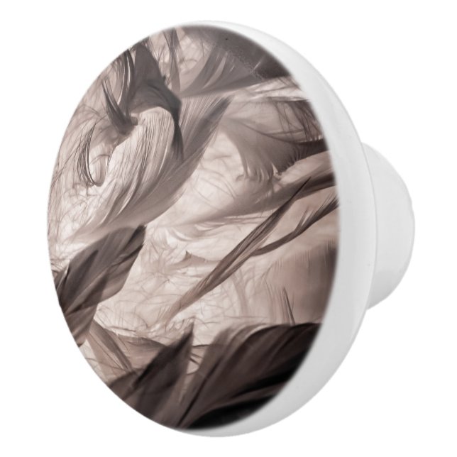 Feathers Ceramic Knob (Right)