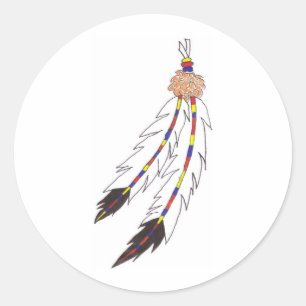 Feathers Classic Round Sticker