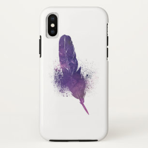 Feathers Colourful Graphics printed iPhone XS Case