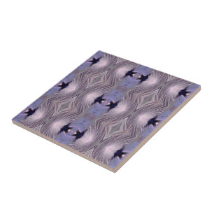 Feathers Diamond Pattern Ceramic Tile