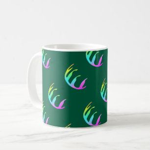 Feathers Dk Green Coffee Mug