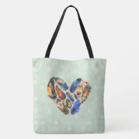 Feathers In A Heart Shape Watercolor Design