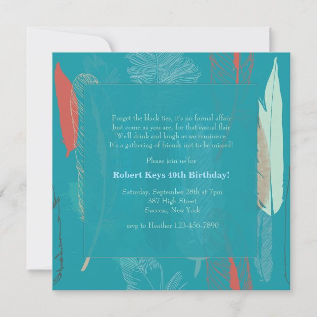 Feathers Invitation (Front)