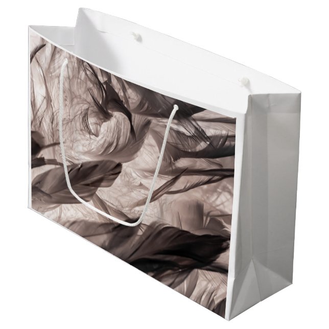 Feathers Large Gift Bag (Front Angled)