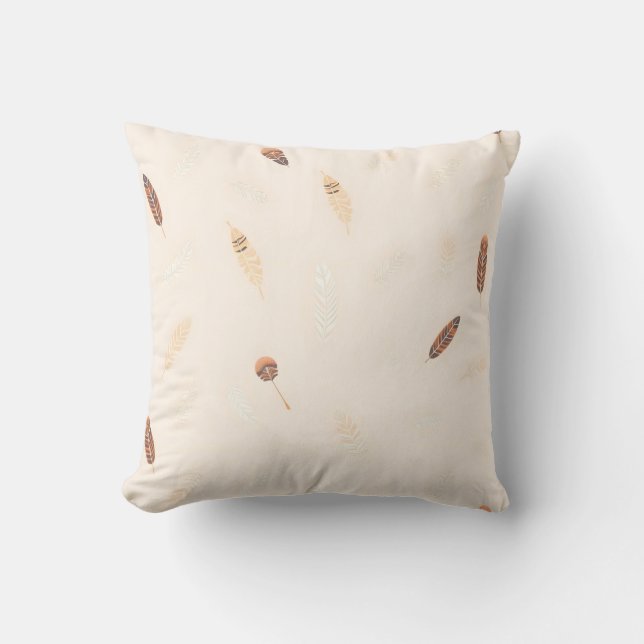 Feathers Luxury Popular Boho Collection Cushion (Front)
