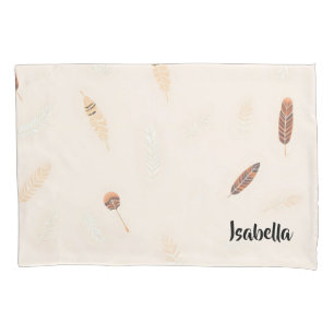 Feathers Luxury Popular Boho Collection Pillowcase