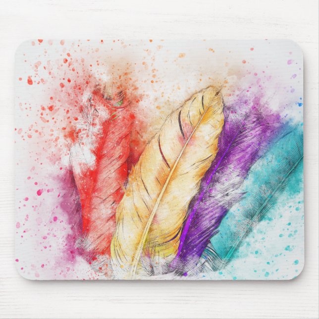 Feathers Mouse Pad (Front)