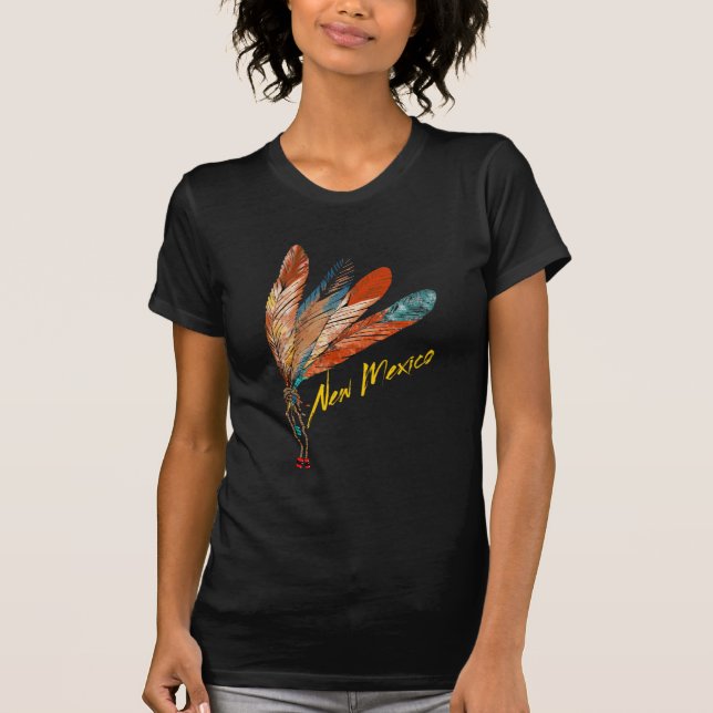 Feathers - New Mexico T-Shirt (Front)