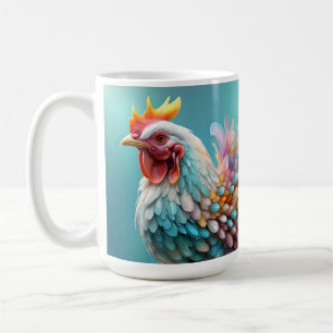 "Feathers of Color: The Rainbow Chicken" Coffee Mug