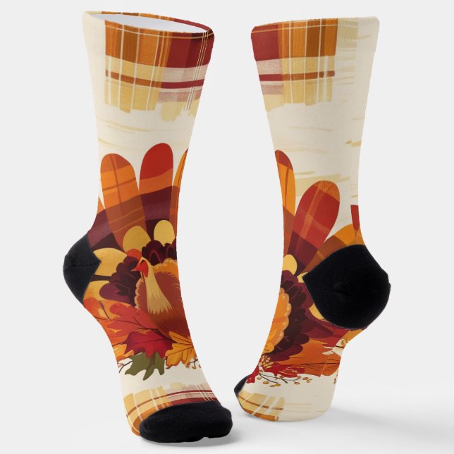 Feathers of Fall Socks (Angled)