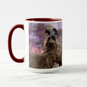 "Feathers of Romance: The Courtship of the Emus" Mug