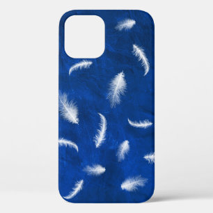 Feathers On Blue Leather   Case-Mate iPhone Case