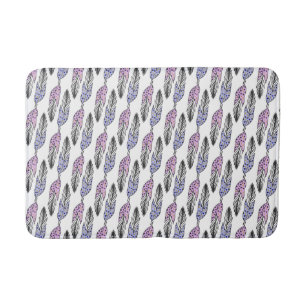 Feathers Pattern bath mats