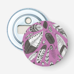 Feathers pattern bottle opener