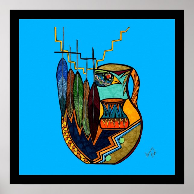 Feathers & Pot Spirit Reproduction Poster (Front)