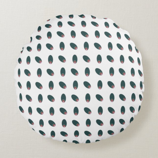 Feathers Round Cushion (Front)