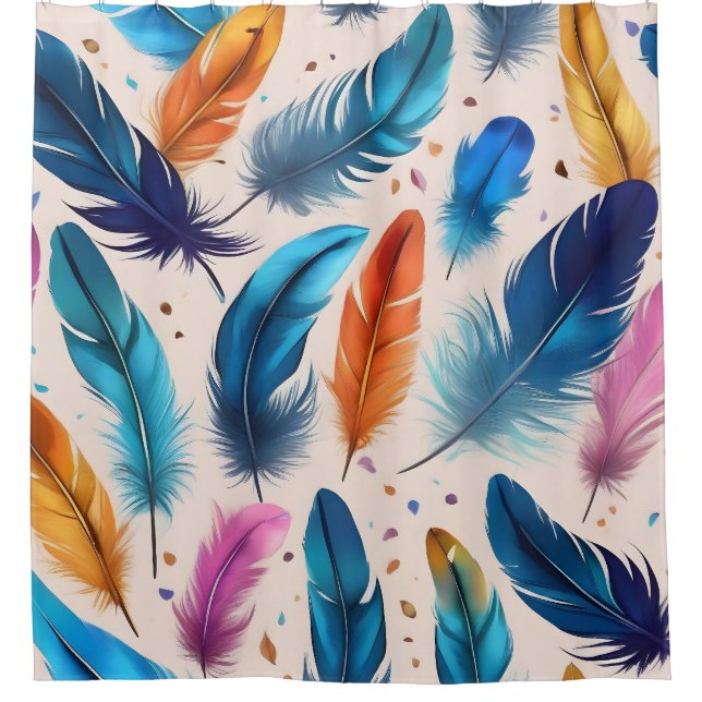 Feathers Shower Curtain (Front)