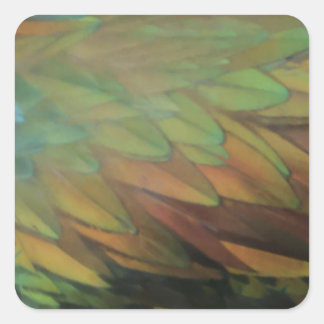 Feathers Square Sticker