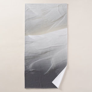 Feathers white swan plumage bath towel