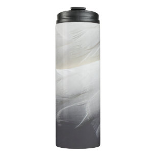 Feathers white swan plumage thermal tumbler