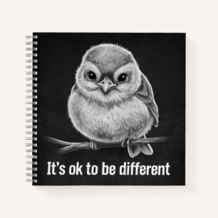 feathery bird notebook