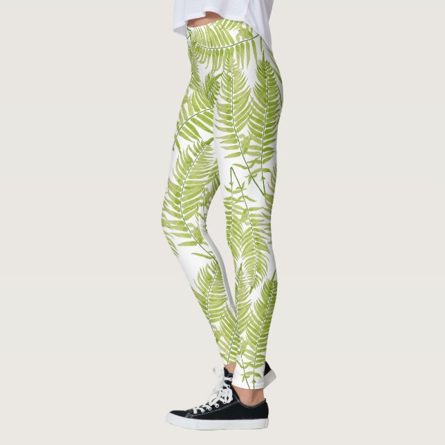 Feathery Fern on Leggings (Left)